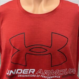 Under Armour Red Mens 2XL Shirt Loose Fit Performance Tee
